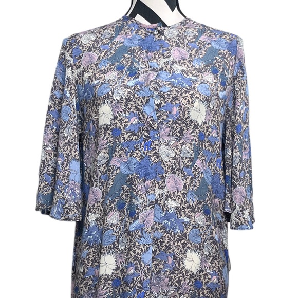 Zadig & Voltaire Rhona Wild Garden Floral Sz S Flutter Sleeves Midi Dress - Picture 3 of 12